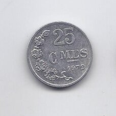LUXEMBOURG 25 CENTIMES 1972 KM # 45a XF LUXEMBOURG 25 CENTIMES 1972 KM # 45a XF