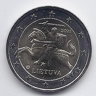 LIETUVA 2 EURAI 2021 KM # 212 UNC