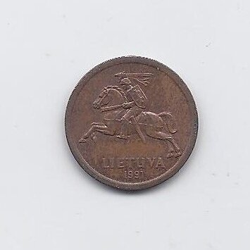 LITHUANIA 10 CENTŲ 1991 KM # 88 VF 1
