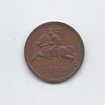 LITHUANIA 20 CENTŲ 1991 KM # 89 VF 1