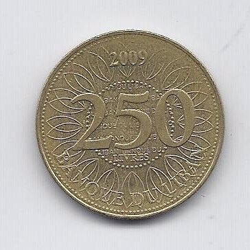 LIBANAS 250 LIVRES 2009 KM # 36 VF 1