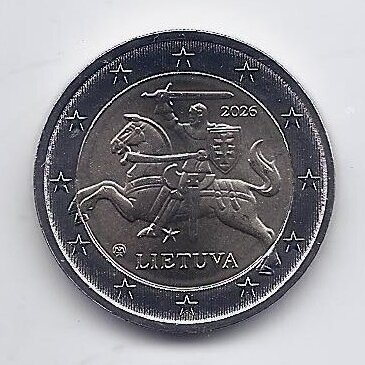 LIETUVA 2 EURAI 2026 KM # 212 UNC