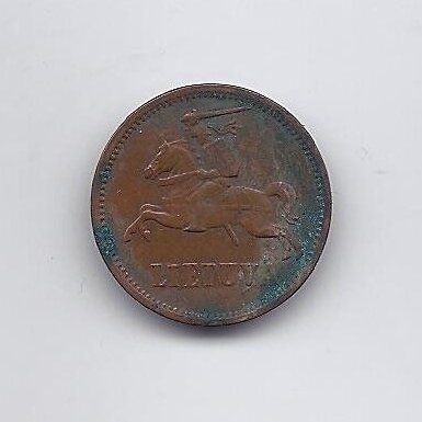 LITHUANIA 2 CENTAI 1936 KM # 80 F/VF 1