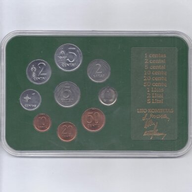 LIETUVA 1991 m. Oficialus bankinis rinkinys