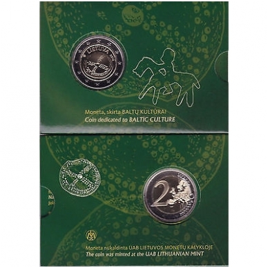 LITHUANIA 2 EURO BALTIC CULTURE IN A COINCARD