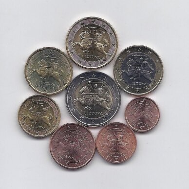 LIETUVA 2015 m. pilnas euro monetų rinkinys