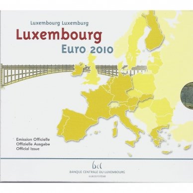 LUXEMBOURG 2010 Official euro coins set with 2 euro commemorative coin