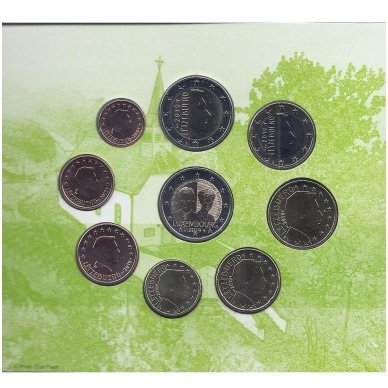 LIUKSEMBURGAS 2019 m. Oficialus euro monetų rinkinys su progine 2 eurų moneta 1