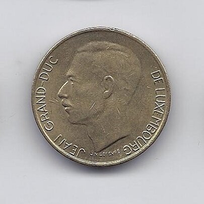 LIUKSEMBURGAS 5 FRANCS 1988 KM # 60 VF 1
