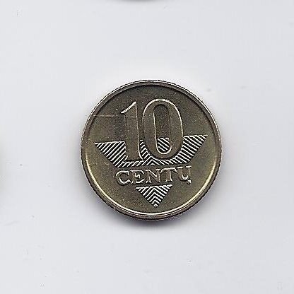 LITHUANIA 10 CENTŲ 2006 KM # 106 VF/XF