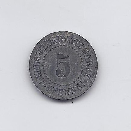 LUNEBURG 5 PFENNIG 1917 (ND) F # 310.1 VF