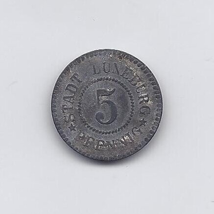 LUNEBURG 5 PFENNIG 1917 (ND) F # 310.1 VF 1