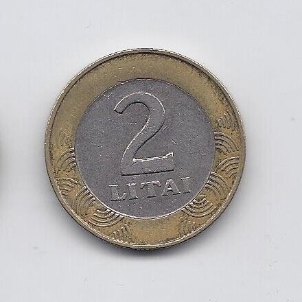 LITHUANIA 2 LITAI 1998 KM # 112 VF