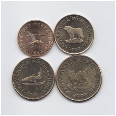 MAKEDONIJA 1993 - 2008 m. 4 monetų rinkinukas