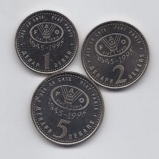 MAKEDONIJA 1995 m. trijų FAO monetų rinkinys