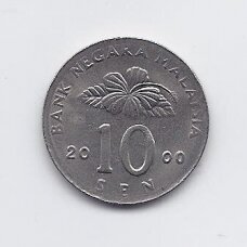 MALAIZIJA 10 SEN 2000 KM # 51 F/VF