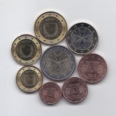MALTA 2008 - 2020 m. pilnas euro monetų rinkinys