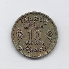 MAROKAS 10 FRANCS 1952 Y # 49 VF