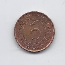MAURICIJUS 5 CENTS 2005 KM # 52 VF