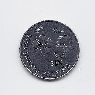 MALAYSIA 5 SEN 2012 KM # 201 XF