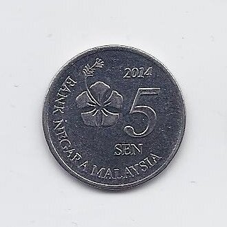 MALAYSIA 5 SEN 2014 KM # 201 XF