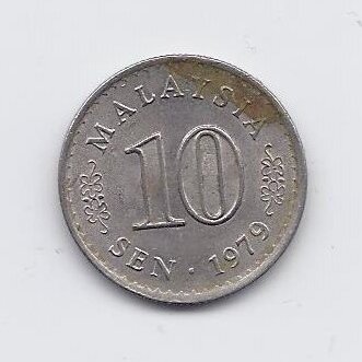MALAYSIA 10 SEN 1979 KM # 3 VF