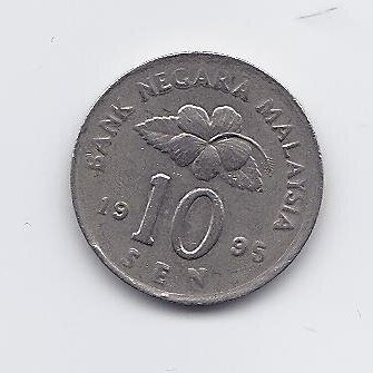 MALAYSIA 10 SEN 1995 KM # 51 VF