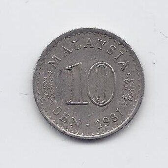 MALAYSIA 10 SEN 1981 KM # 3 VF