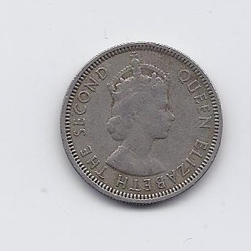 MALAJA IR BRITŲ BORNEO 10 CENTS 1953 KM # 2 VF 1
