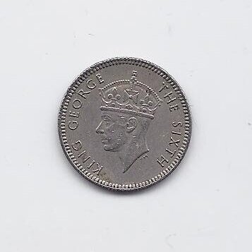 MALAYA 5 CENTS 1948 KM # 7 VF 1