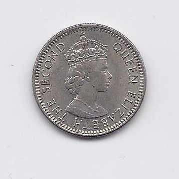 MALAYA & BRITISH BORNEO 10 CENTS 1961 KM # 2 VF 1