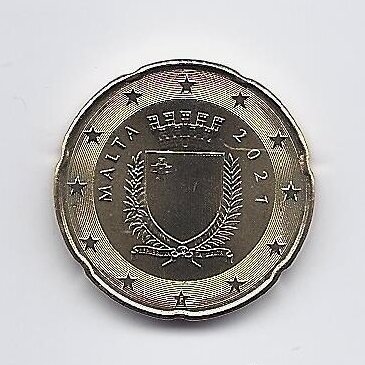 MALTA 20 EURO CENT 2021 KM # 129 UNC