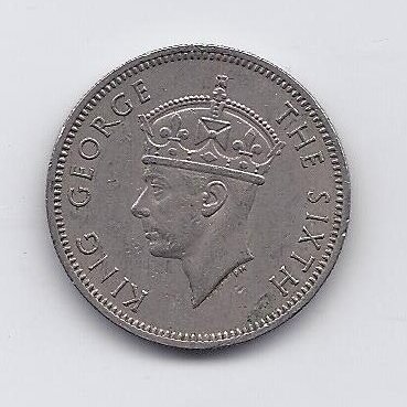 MALAYA 20 CENTS 1950 KM # 9 VF 1