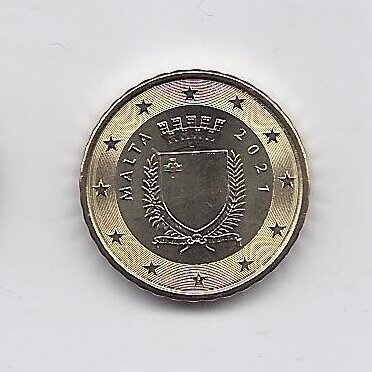 MALTA 10 EURO CENT 2021 KM # 128 UNC