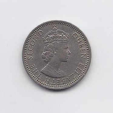 MALAYA AND BRITISH BORNEO 10 CENTS 1957 KM # 2 VF 1