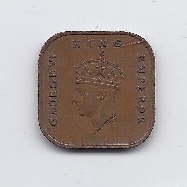 MALAYA 1 CENT 1945 KM # 6 VF 1