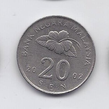 MALAIZIJA 20 SEN 2002 KM # 52 VF
