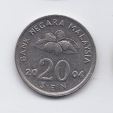 MALAIZIJA 20 SEN 2004 KM # 52 VF