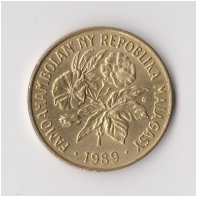 MADAGASKARAS 20 FRANCS 1989 KM # 12 XF 1
