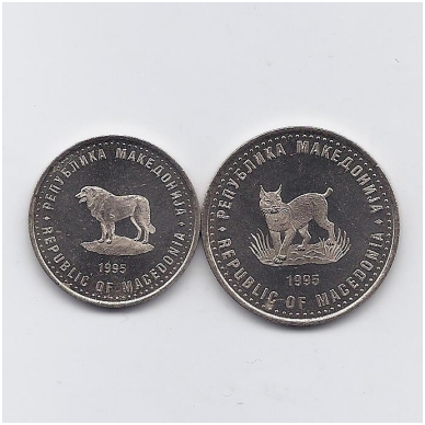 MAKEDONIJA 1995 m. dvi FAO monetos 1