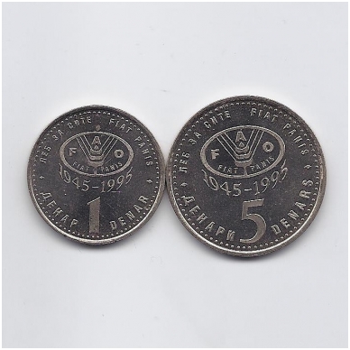 MAKEDONIJA 1995 m. dvi FAO monetos