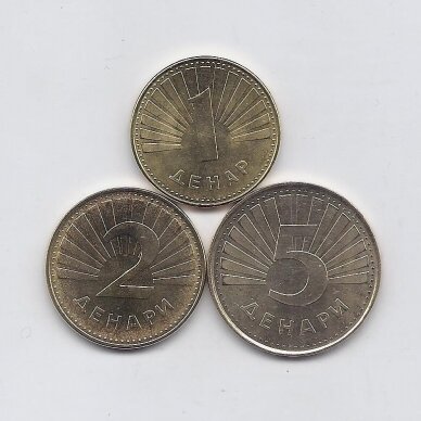 MAKEDONIJA 2008 - 2018 m. 3 monetų rinkinys 1