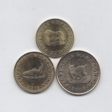 MACEDONIA 2008 - 2018 three coins set