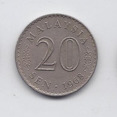 MALAIZIJA 20 SEN 1968 KM # 4 VF