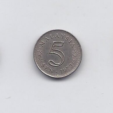 MALAIZIJA 5 SEN 1973 KM # 2 VF