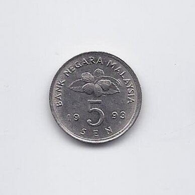 MALAYSIA 5 SEN 1993 KM # 50 XF
