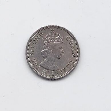 MALAYA AND BRITISH BORNEO 5 CENTS 1957 KM # 1 VF 1