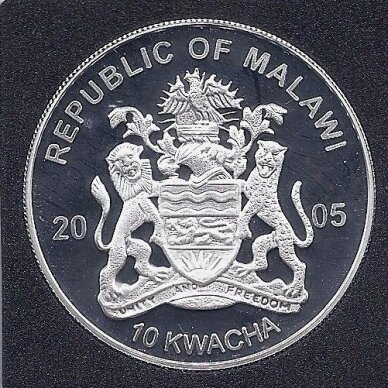 MALAVIS 10 KWACHA 2005 KM # 82 PROOF Lemūras 1