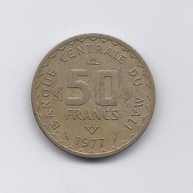 MALIS 50 FRANCS 1977 KM # 9 VF