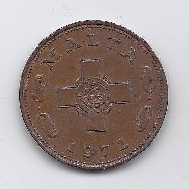 MALTA 1 CENT 1972 KM # 8 VF 1